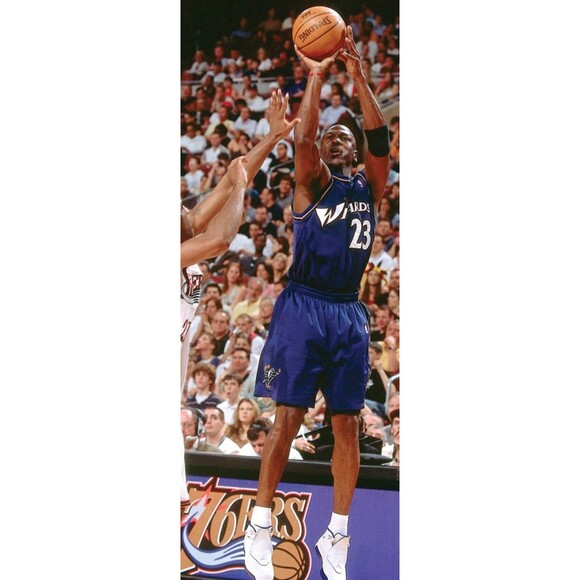 Michael Jordan (Mitch/Ness)-(Wizards)-(Jersey)-(Blue)-(Good Cond.)-(XL)-$100.00 - Picture 12 of 12